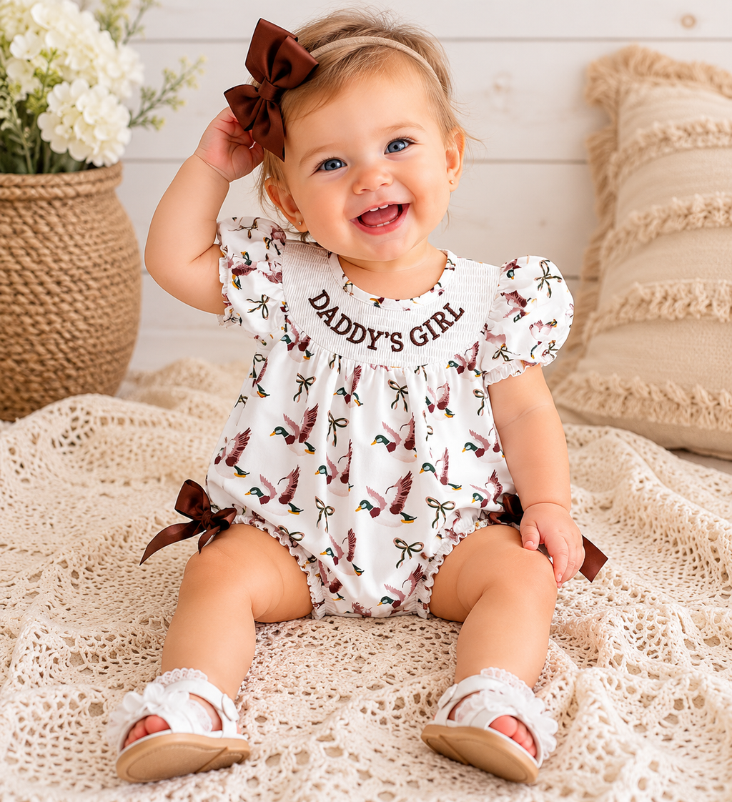 Daddy’s Girl Smocked Duck Onesie