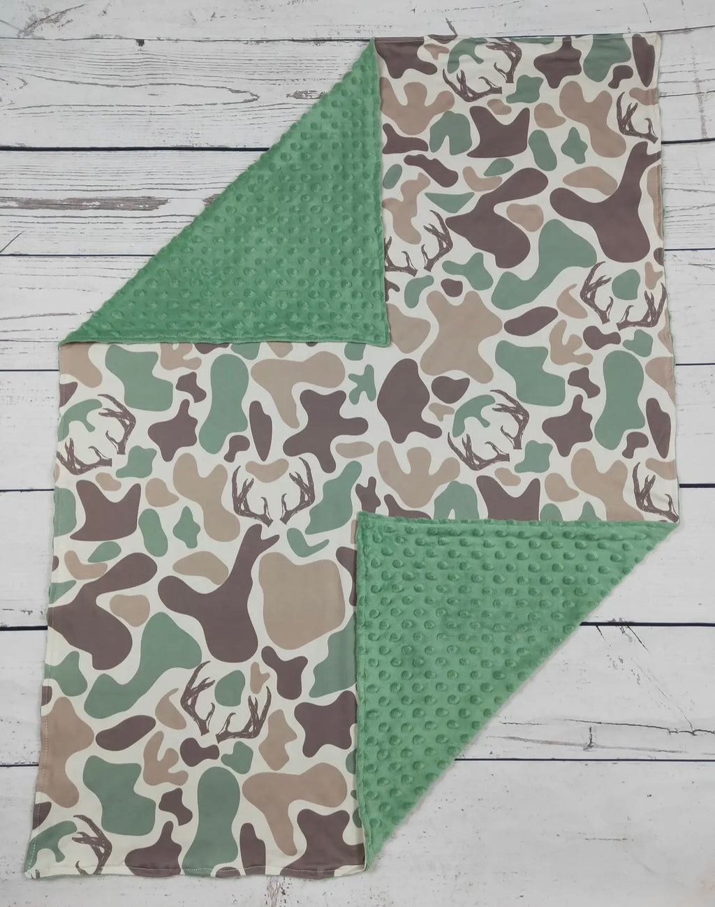 Woodland Camo Minky Blanket