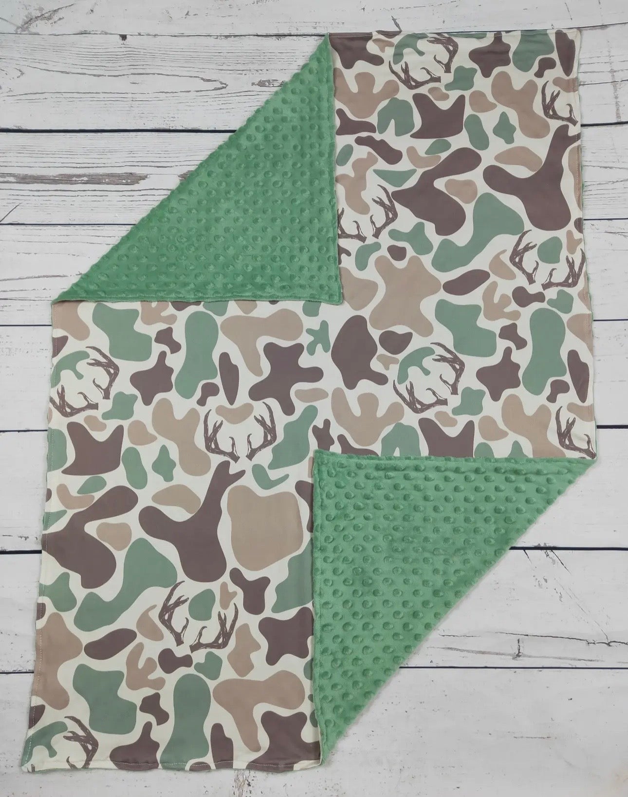 Woodland Camo Minky Blanket