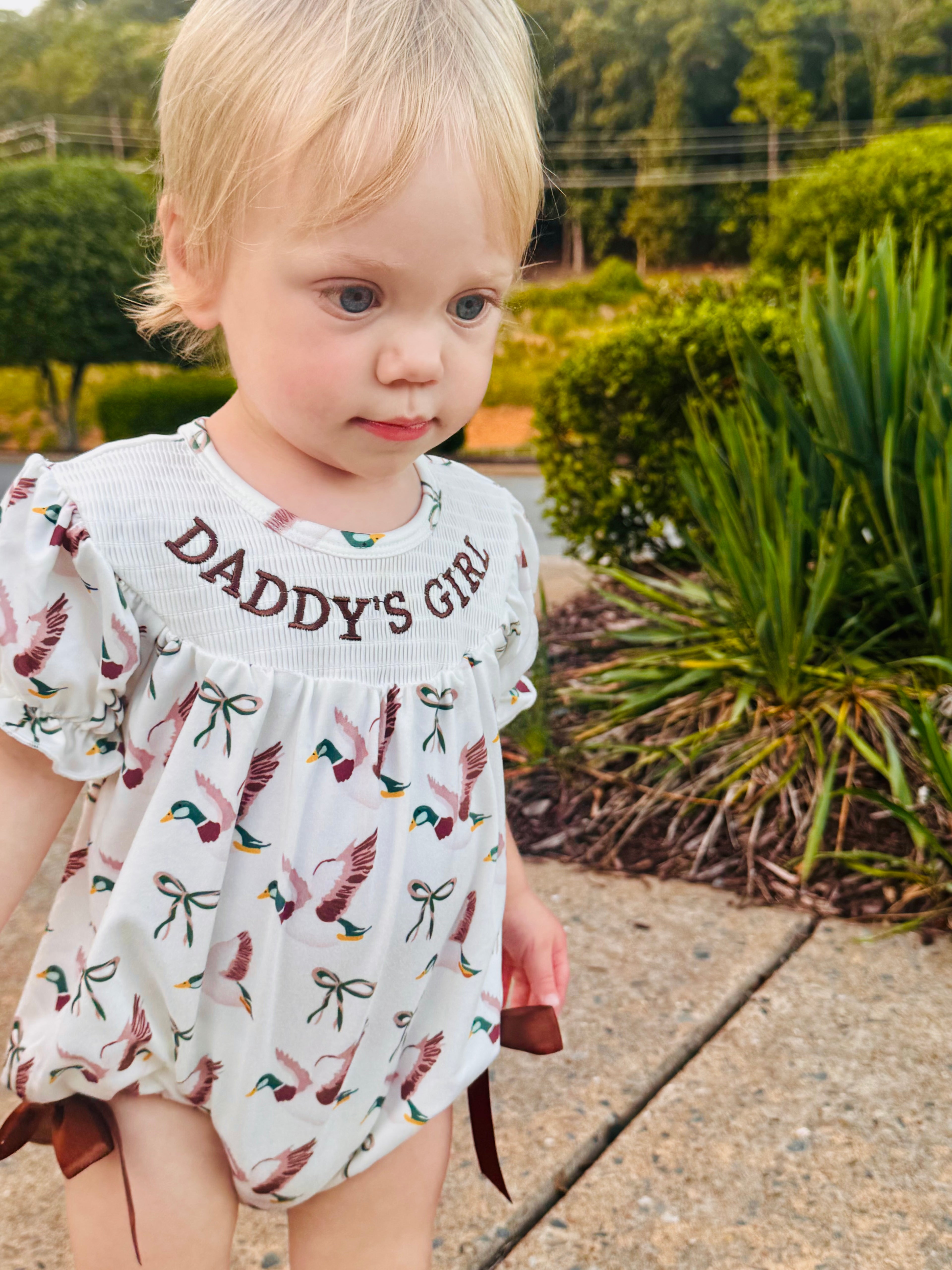 Daddy’s Girl Smocked Duck Onesie