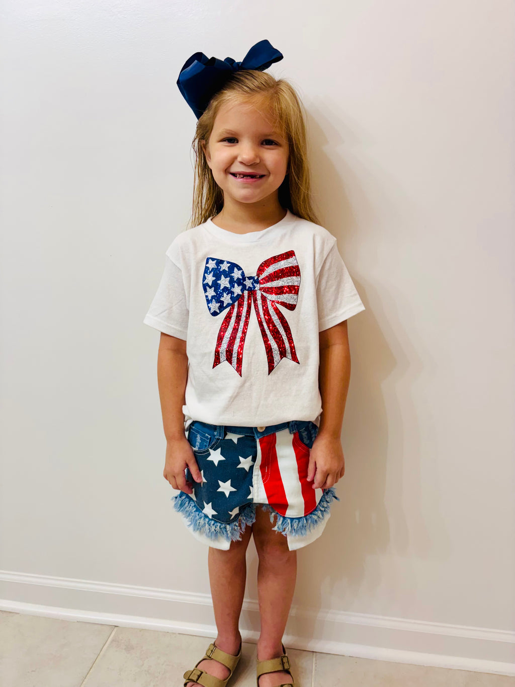 Girl’s Patriotic Denim Shorts