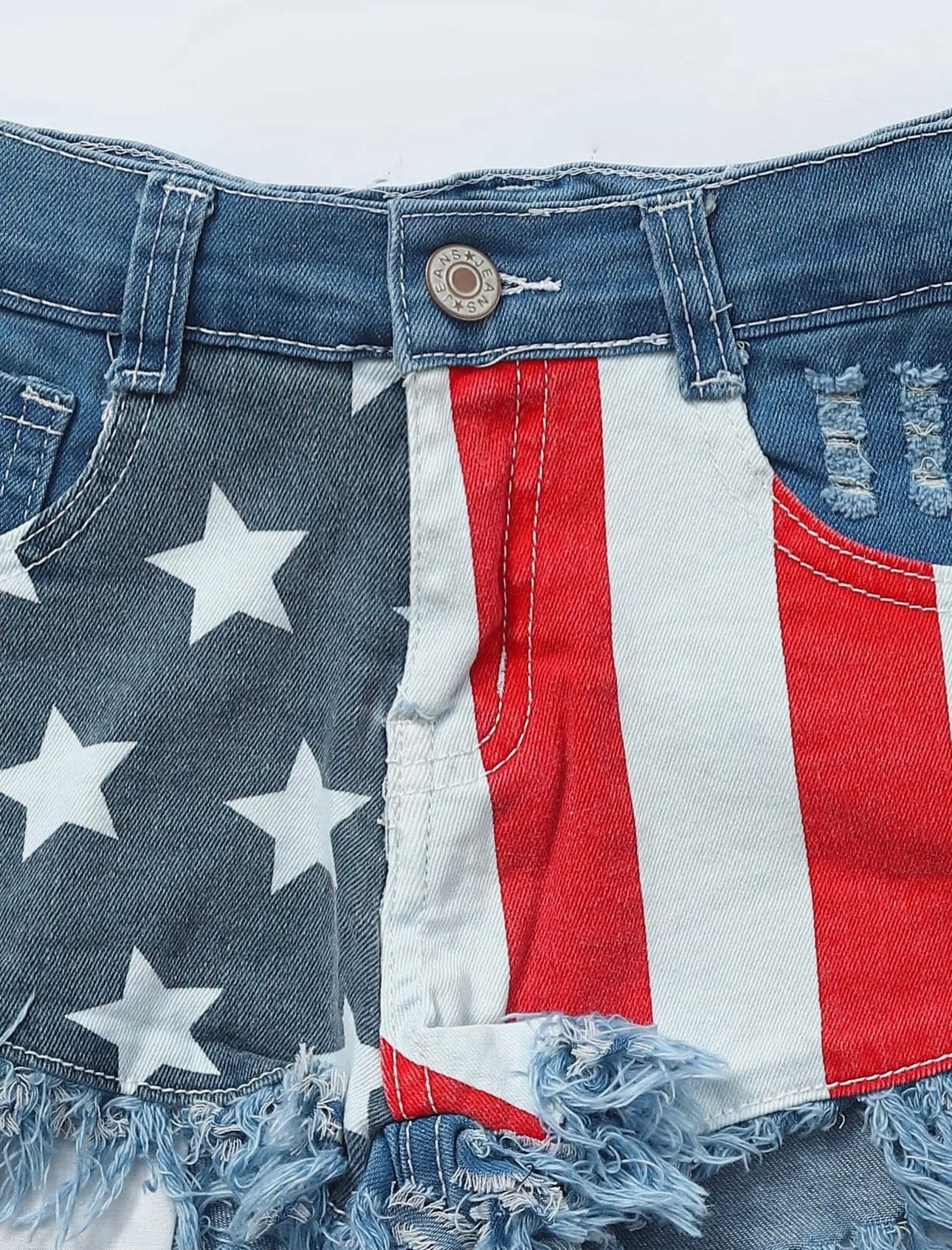 Girl’s Patriotic Denim Shorts