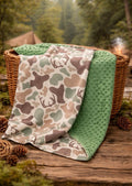 Woodland Camo Minky Blanket
