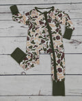 Neutral Camo Double Zip Baby Sleeper